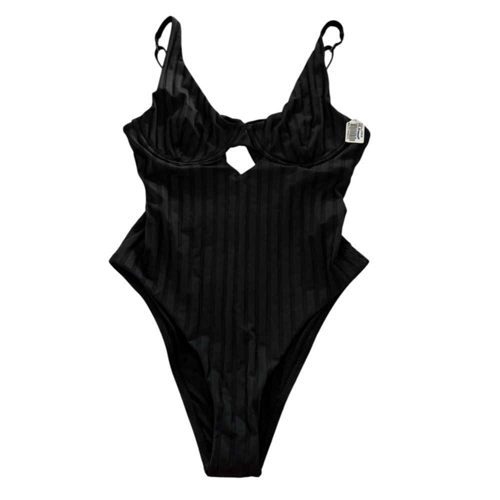 NEW Luxurious Vitamin A Rossi Underwire One Piece - Black SuperRib Size Large - Picture 6 of 11